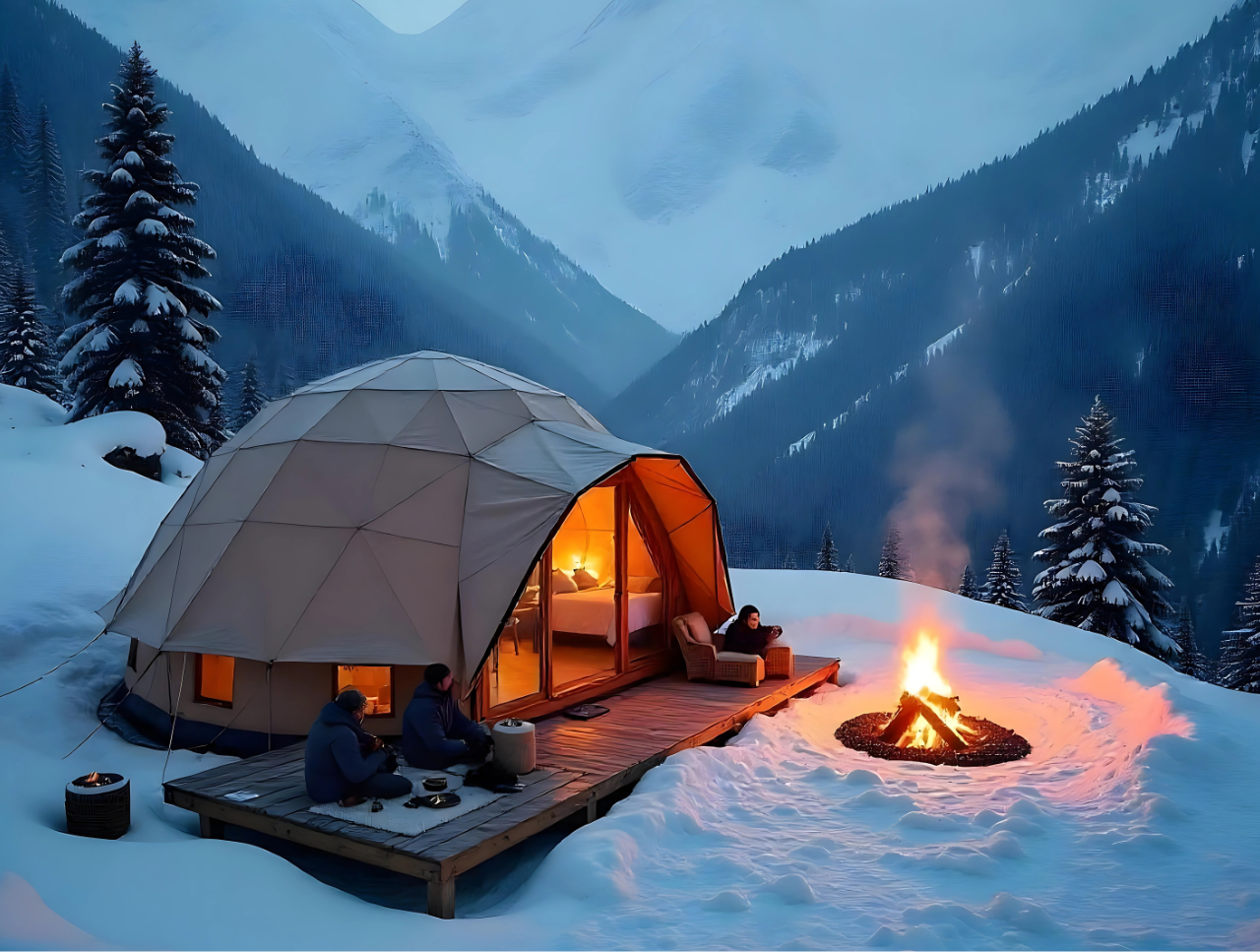 Winter Wonderland: What to Expect When Glamping at Akasa During Winter